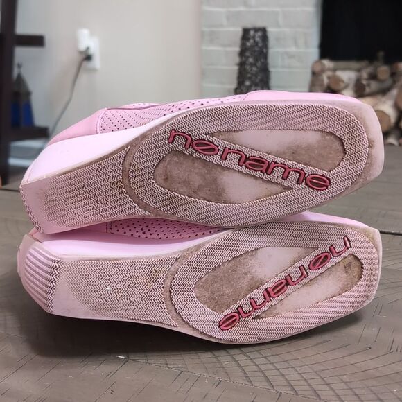Vintage No Name Flyer Jogger Pink Wedge Sneakers Sz 40 - Picture 6 of 10